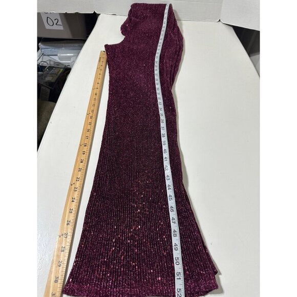 Wild Fable Sequins Mesh Tube Jumpsuit in burgundy size L NWT - Picture 7 of 8